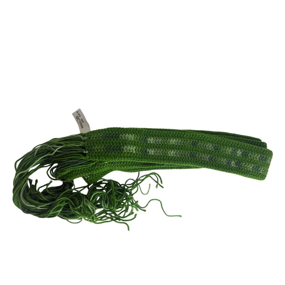 NWT Yakama Nation Native Dance Ceremonial Fringe Adult Yarn Green Sash Belt